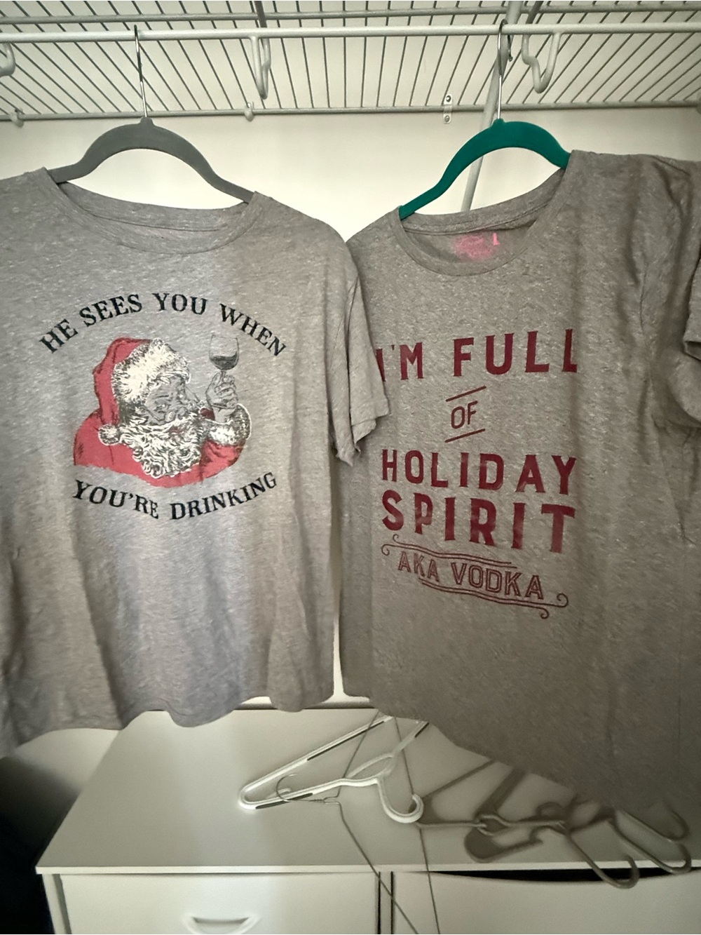 Set of 2 Holiday Spirits Shirts